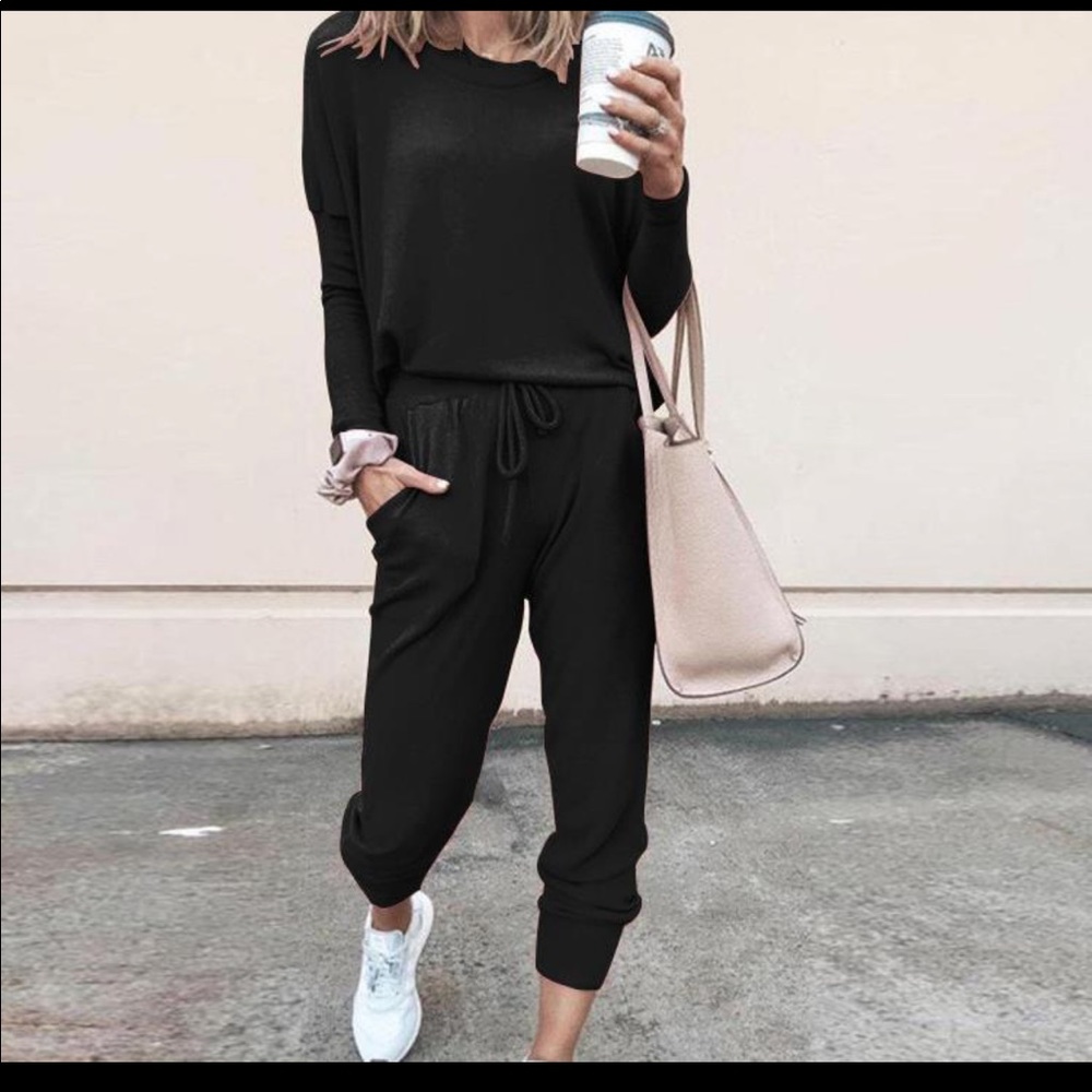 Favorite Most Comfy Cozy 2 piece cotton jogger set - Picture 4 of 11